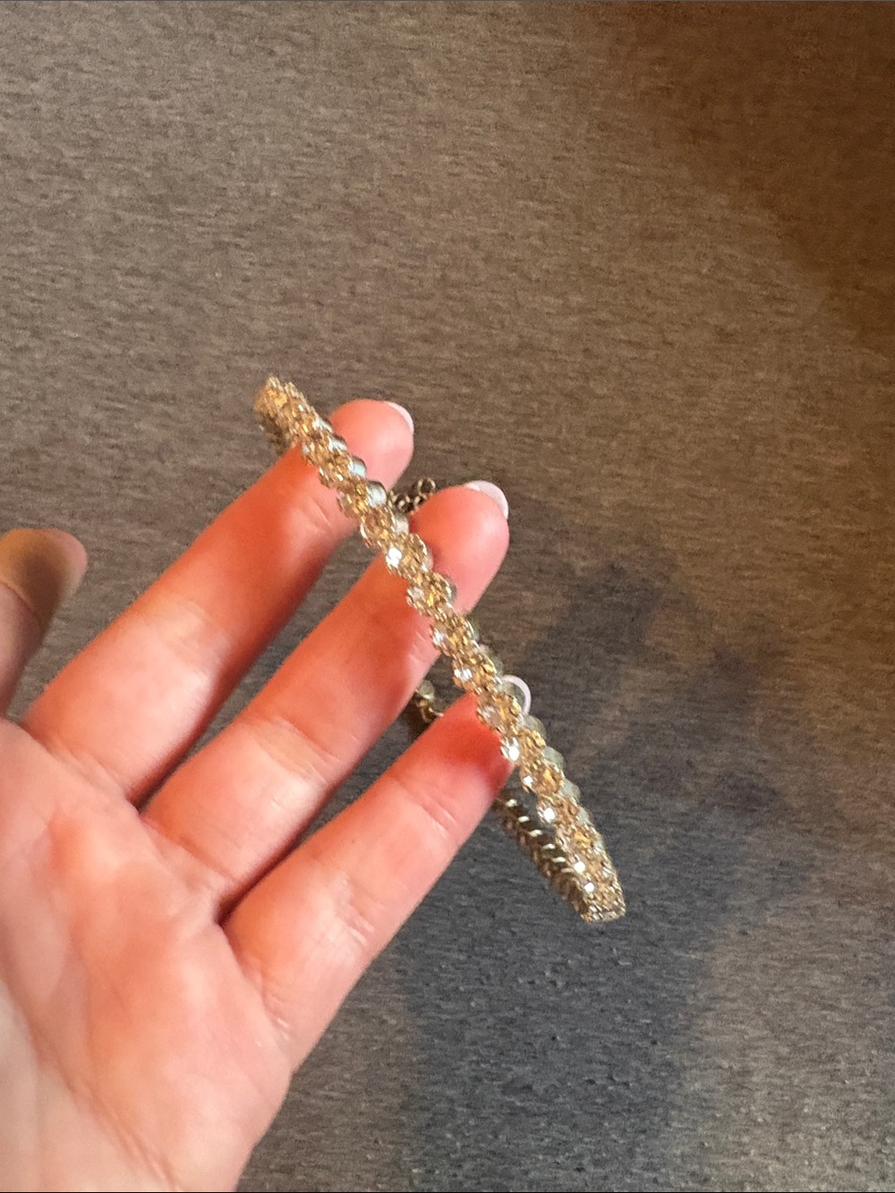 Silver -Tone Crystal Choker Necklace - Elegant Women's Jewelry - Picture 3 of 5